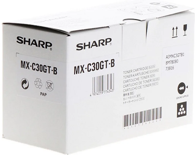 DX-C250F/300W toner standard capacity 5.000 pagina's 1-pack fra Sharp i Sort – produktbillede