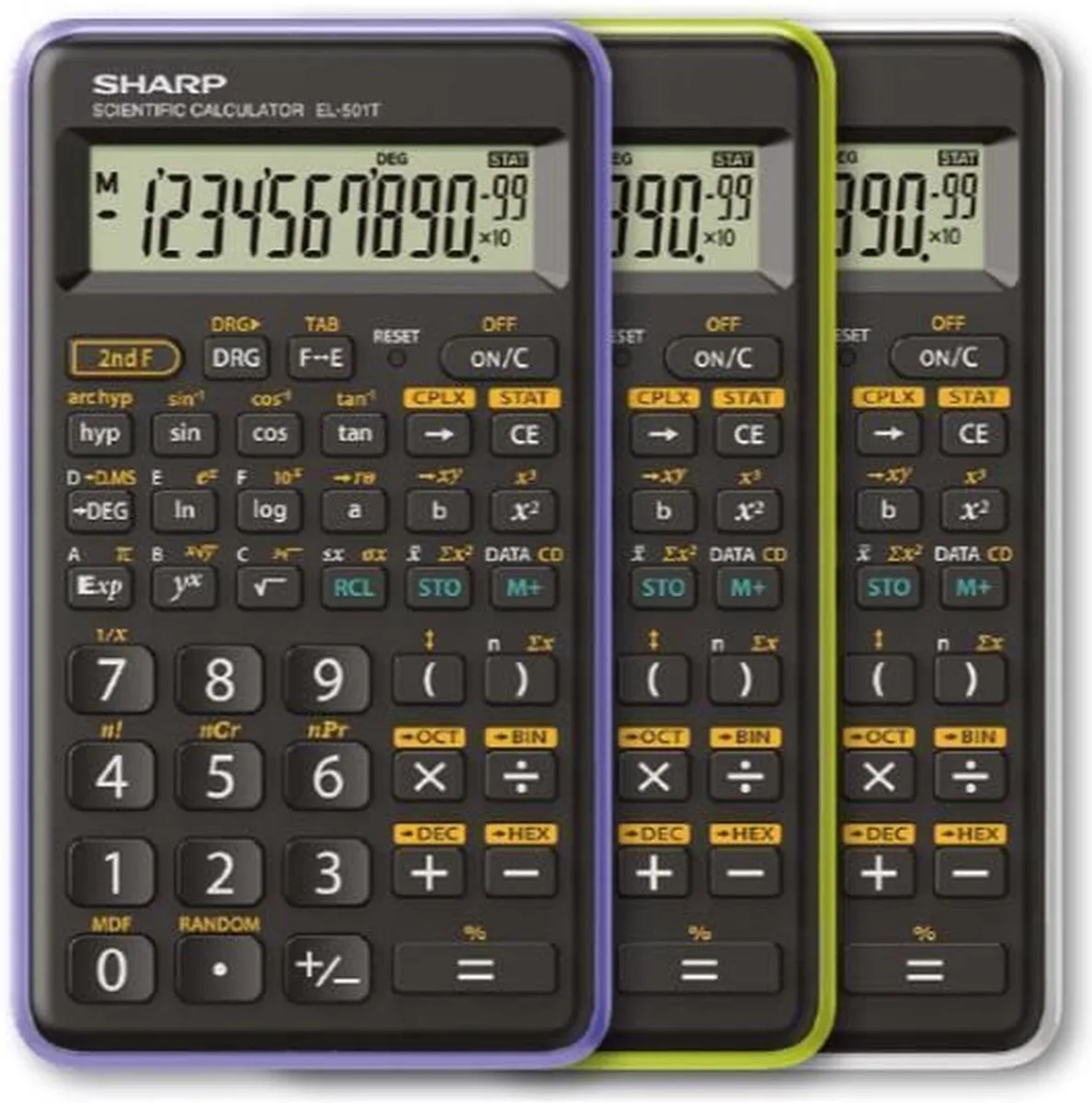 Schulrechner EL-501T weiß von Sharp in Schwarz, Weiß – Produktfoto