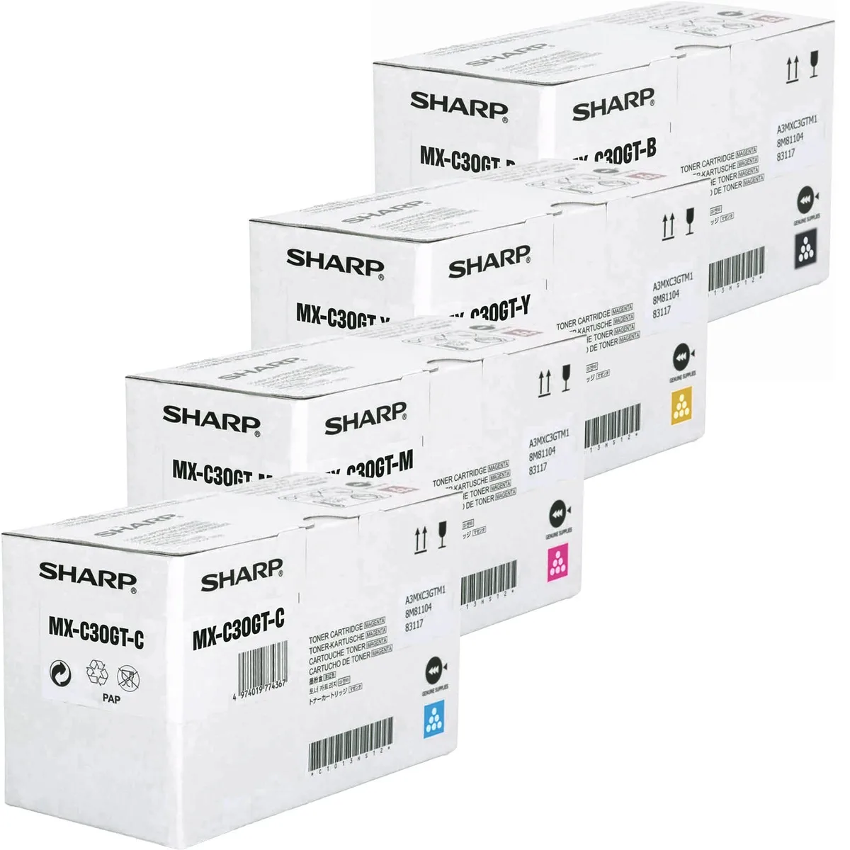 Original MXC30GT 4er Toner Multipack van Sharp – productfoto