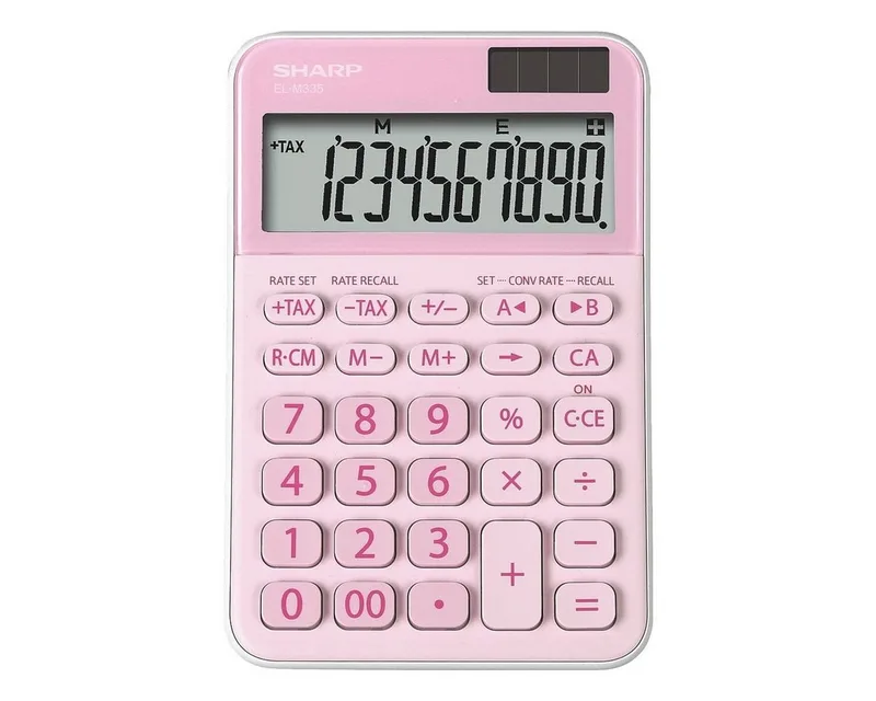 Taschenrechner EL-M335, mit angewinkeltem Display, 10-stellig van Sharp in Roze – productfoto