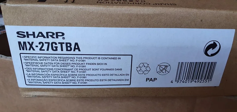 Toner MX27GTBA van Sharp in Zwart – productfoto