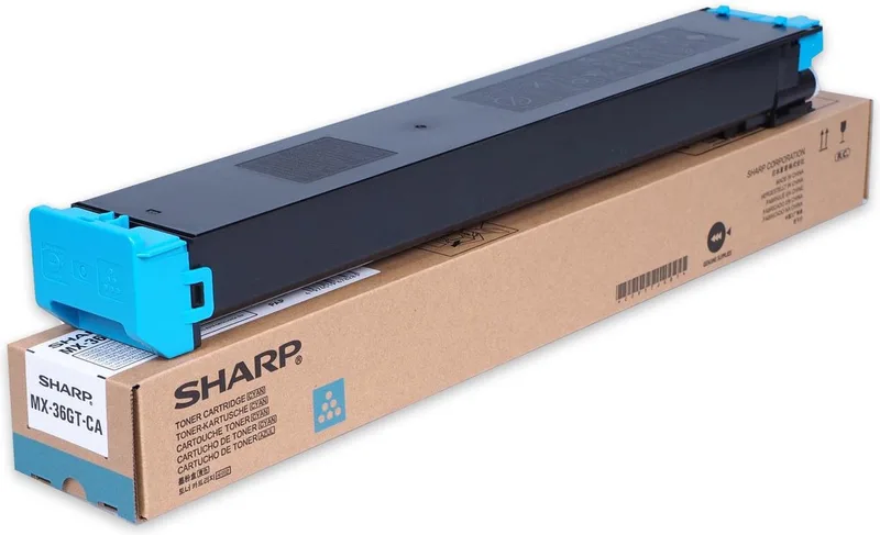 Toner Sharp MX36GTCA Cyan van Sharp in Cyaan – productfoto