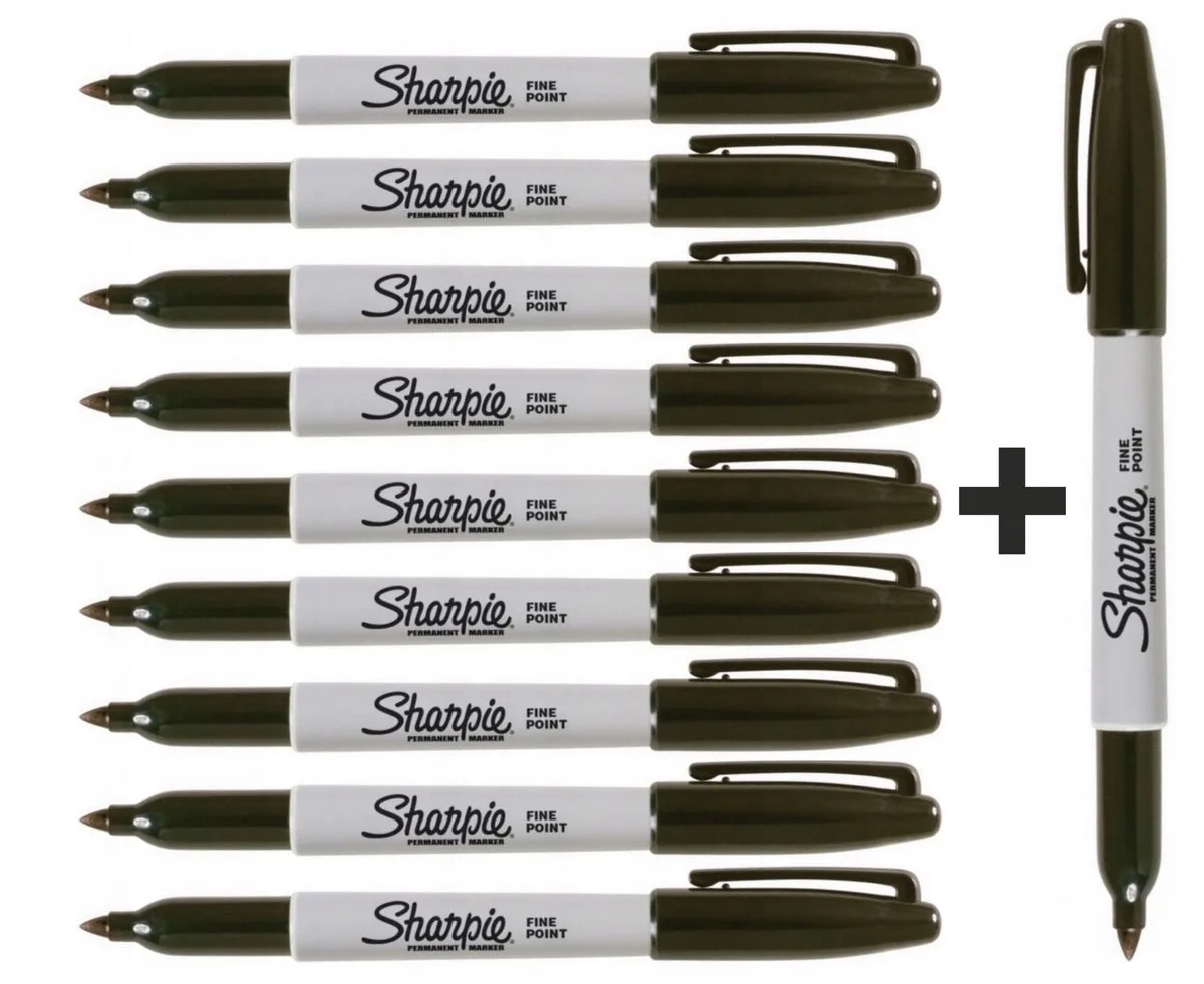 Fine Markers - Set van 10 (9+1 Gratis) by Sharpie in Black – product photo
