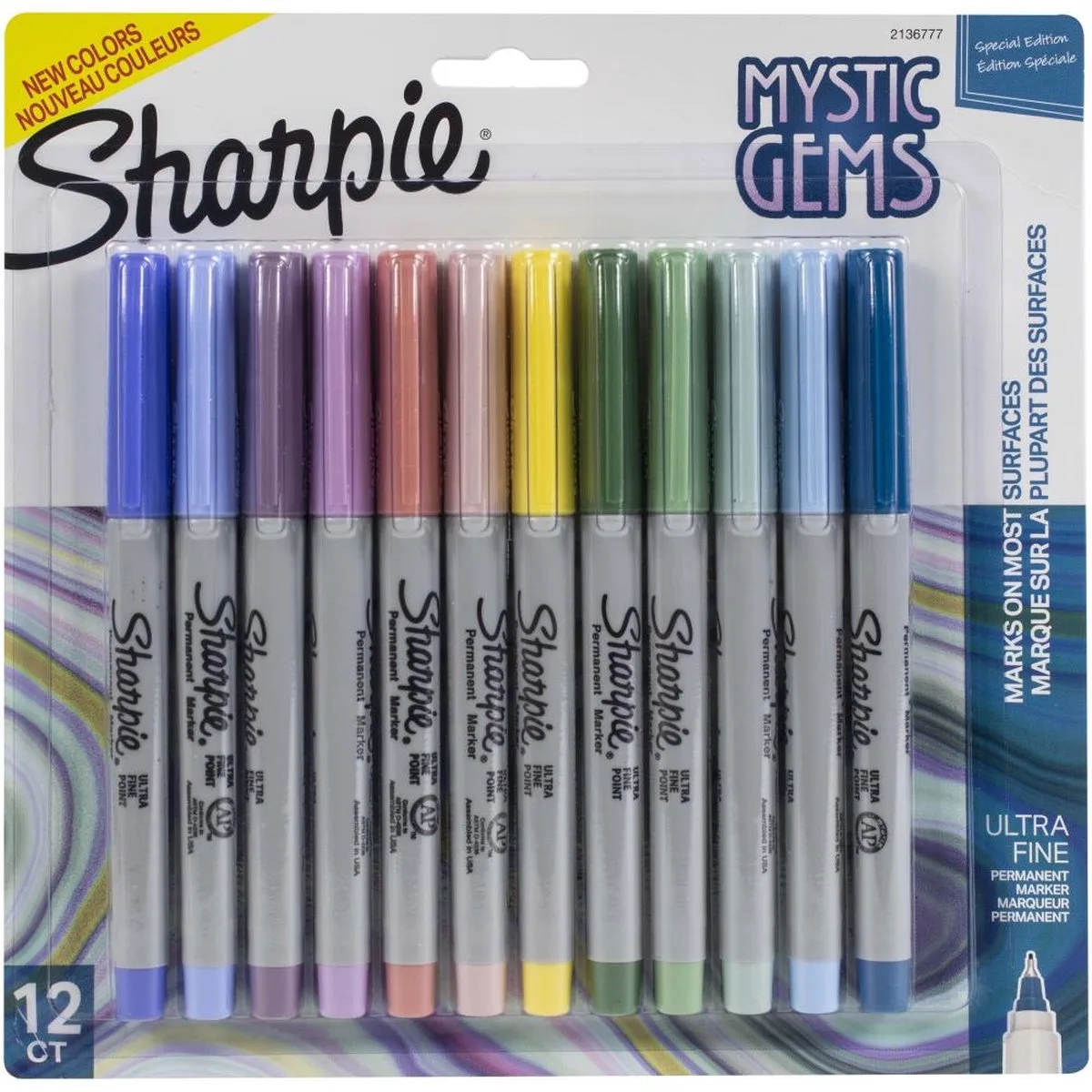 Permanent Markers - Ultra Fine - 12stuks van Sharpie in Mystic Gems – productfoto