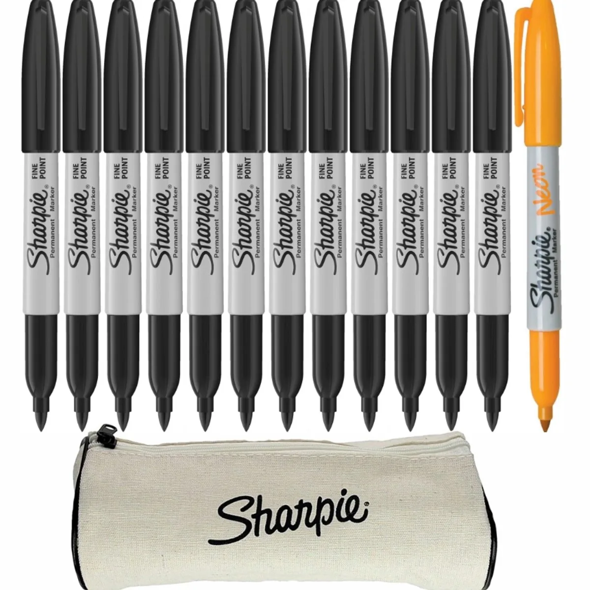 Permanente Markers - Set van 13 stuks de Sharpie en Noir – photo produit