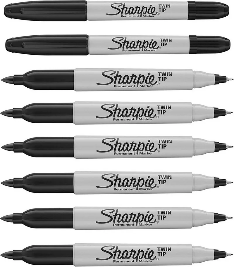 Permanentmarker SHARPIE Doppelspitze Permanentmarker, 8 Stück schwarz by Sharpie – product photo