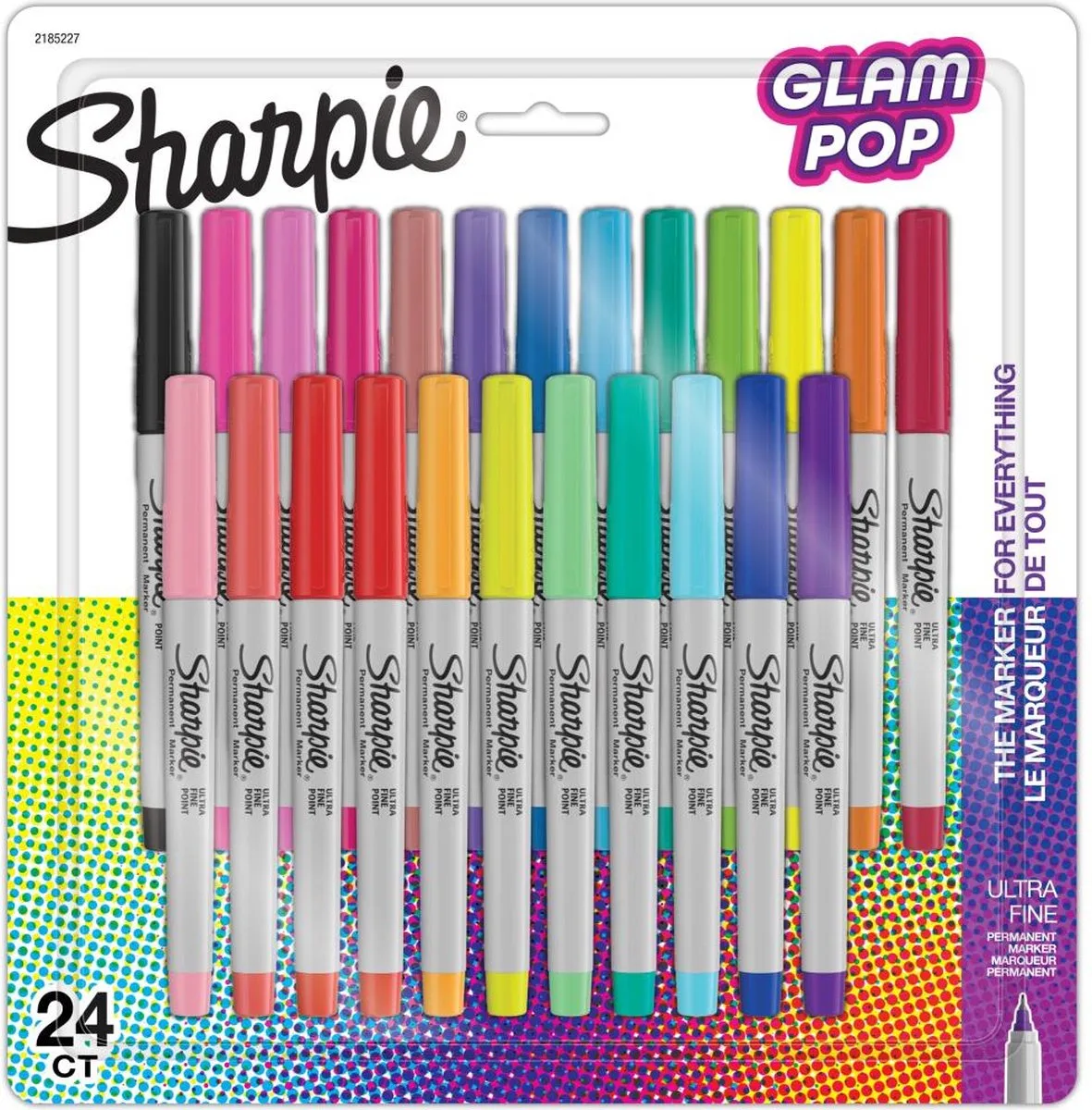 set van 25 permanent markers - glam pop - ultra fine - 2185227 van Sharpie in Assorti – productfoto