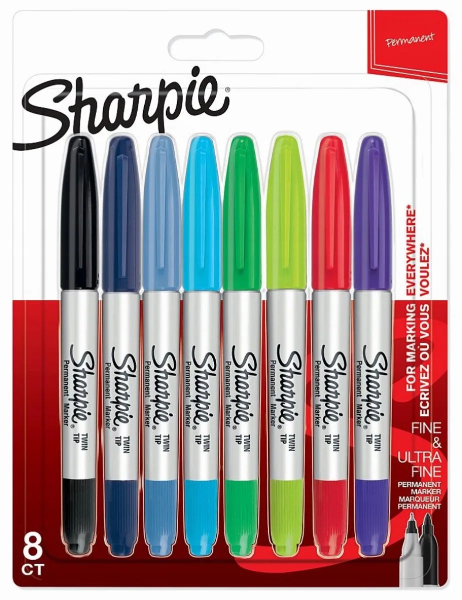 Twin Tip permanente markers - 8 kleurenmix van Sharpie in Meerkleurig – productfoto