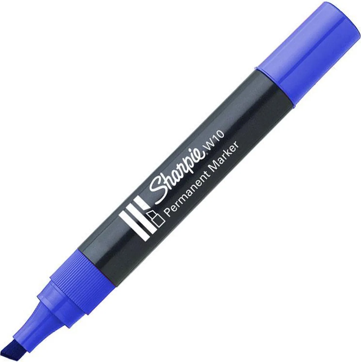 W10 Blauwe Permanent Marker – Beitelpunt by Sharpie in Blue – product photo