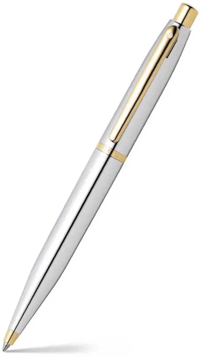 balpen VFM - E9422 - Polished chrome gold plated von Sheaffer in Glanzend chroom met goudkleurig gepolijste afwerking – Produktfoto
