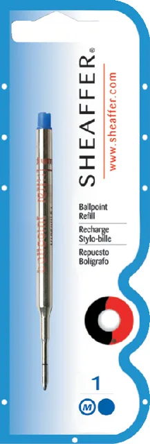 Balpenvulling Sheaffer medium blauw blister à 1 stuk van Sheaffer – productfoto