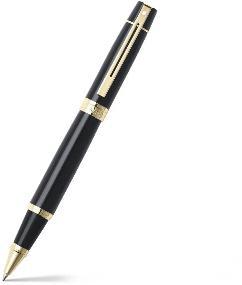 rollerball 300 - E9325 - glossy black gold tone fra Sheaffer i Glanzend zwart met goudkleurig gepolijste afwerking – produktbillede