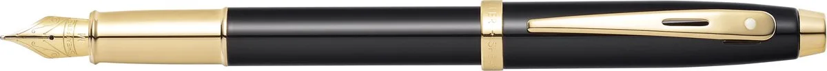 vulpen 100 - E9322 - F - Glossy black gold tone fra Sheaffer i Sort, Guld – produktbillede