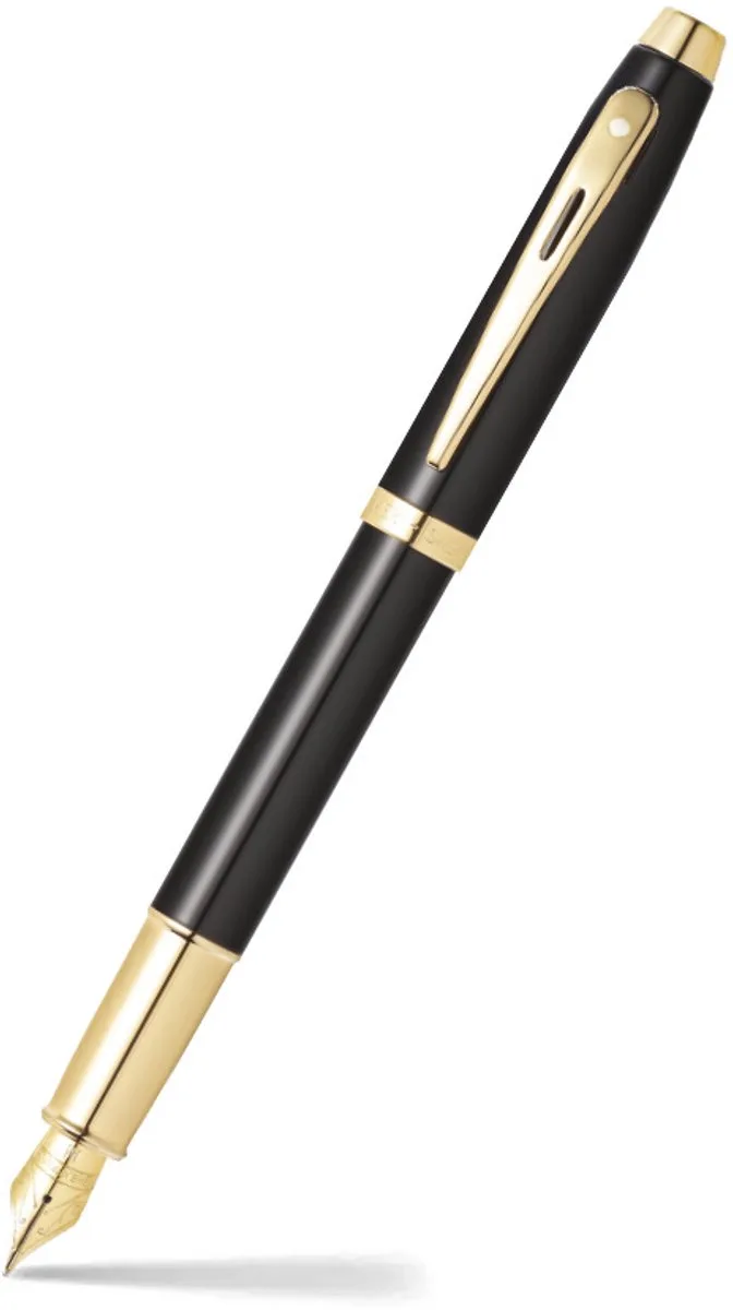 vulpen - 100 E9322 - M - Glossy black gold tone fra Sheaffer i Glanzend zwart met goudkleurig gepolijste afwerking – produktbillede