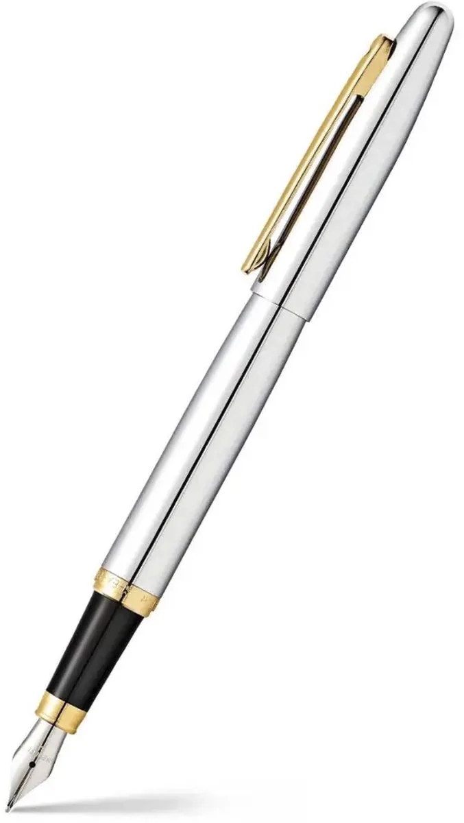 vulpen - VFM E9422 - M - Polished chrome gold plated fra Sheaffer i Glanzend chroom met goudkleurig gepolijste afwerking – produktbillede