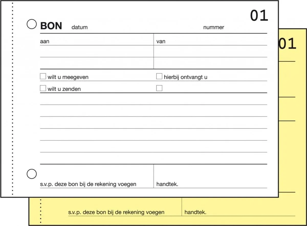 bonboekje Expres A6 blok 2x50 vel zelf kopiërend från Sigel i Wit 2x50 Copystop – produktbild
