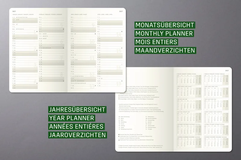 Buchkalender Conceptum 2027, ca. DIN A5, schwarz by Sigel – product photo
