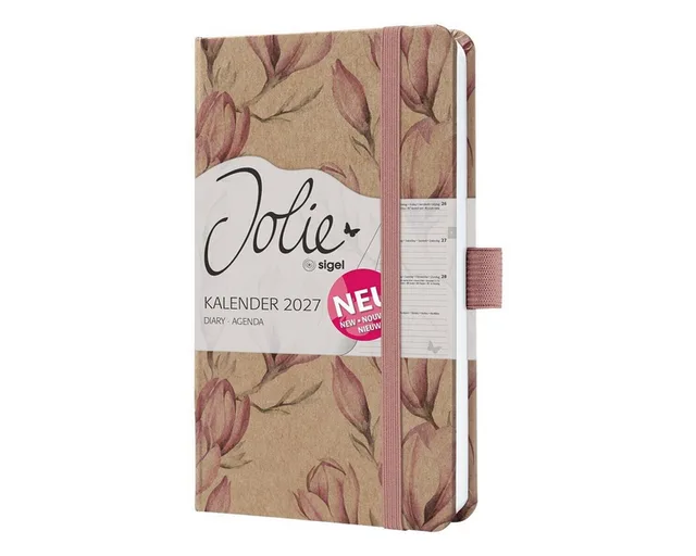 Buchkalender Jolie Magnolia Dreams Hardcover, für 2027, 1 Woche = 2 Seiten
