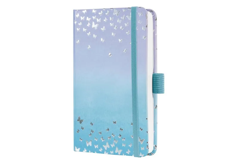 Buchkalender SIGEL 7J346 Wochenkalender Jolie 2027, ca. A6, Butterfly Confetti Sky van Sigel – productfoto
