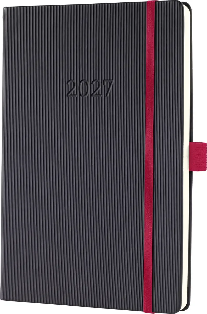 C2708 Weekkalender Conceptum 2027 Hardcover DIN A5 Zwart, Rood 192 bladzijden 1 stuk(s) van Sigel – productfoto