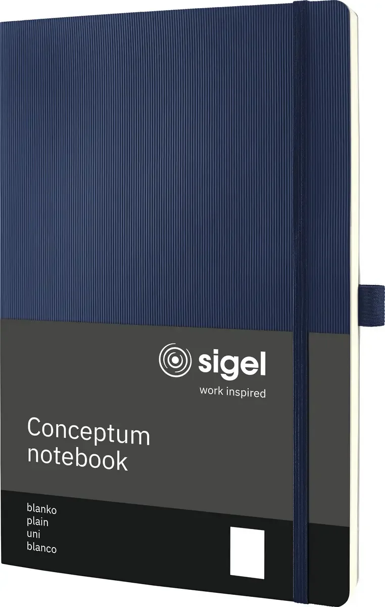 CO340 Notizbuch Conceptum Softcover DIN A4 blanko Dunkelblau 97 Blatt van Sigel – productfoto