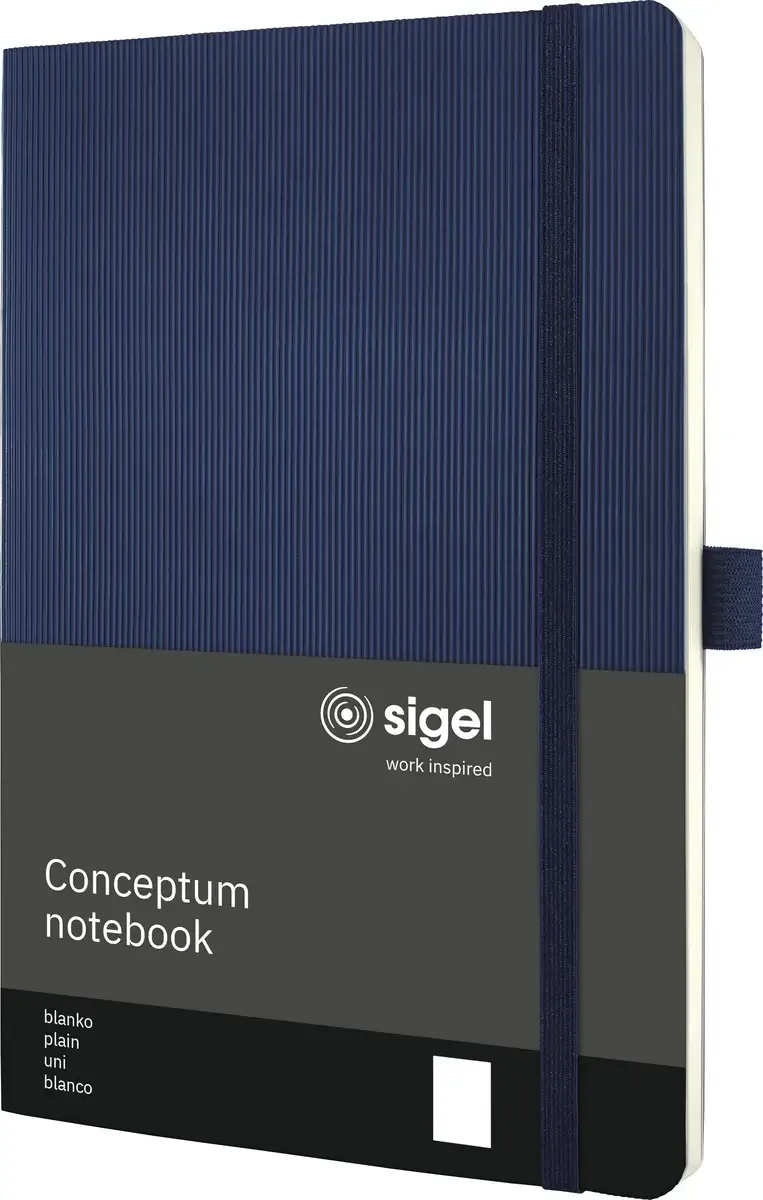 CO341 Notizbuch Conceptum Softcover DIN A5 blanko Dunkelblau 97 Blatt by Sigel – product photo