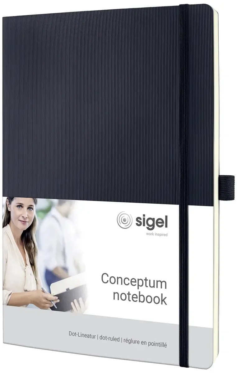 CONCEPTUM® CO308 Notitieboek Dotted (punten) Zwart 97 vellen DIN A4 van Sigel – productfoto