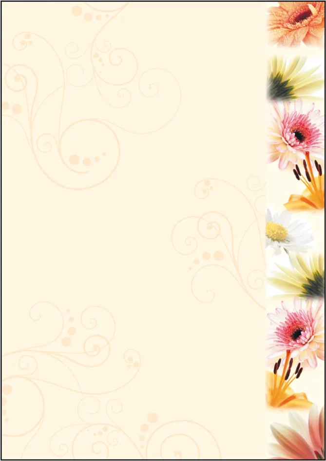 Design-Papier, DIN A4, 90 g/qm, Motiv , Flowerstyle von Sigel – Produktfoto
