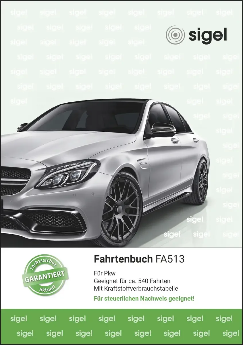 FA513 DIN A5 Fahrtenbuch Anzahl der Blätter: 32 1 St. von Sigel – Produktfoto