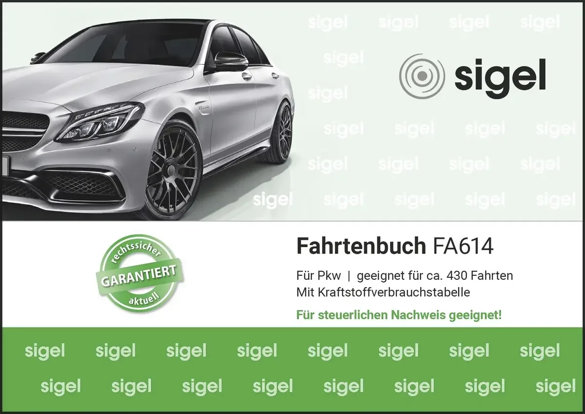logboek auto A6 70 grrams 40 vel erkend door de Belastingdienst von Sigel – Produktfoto