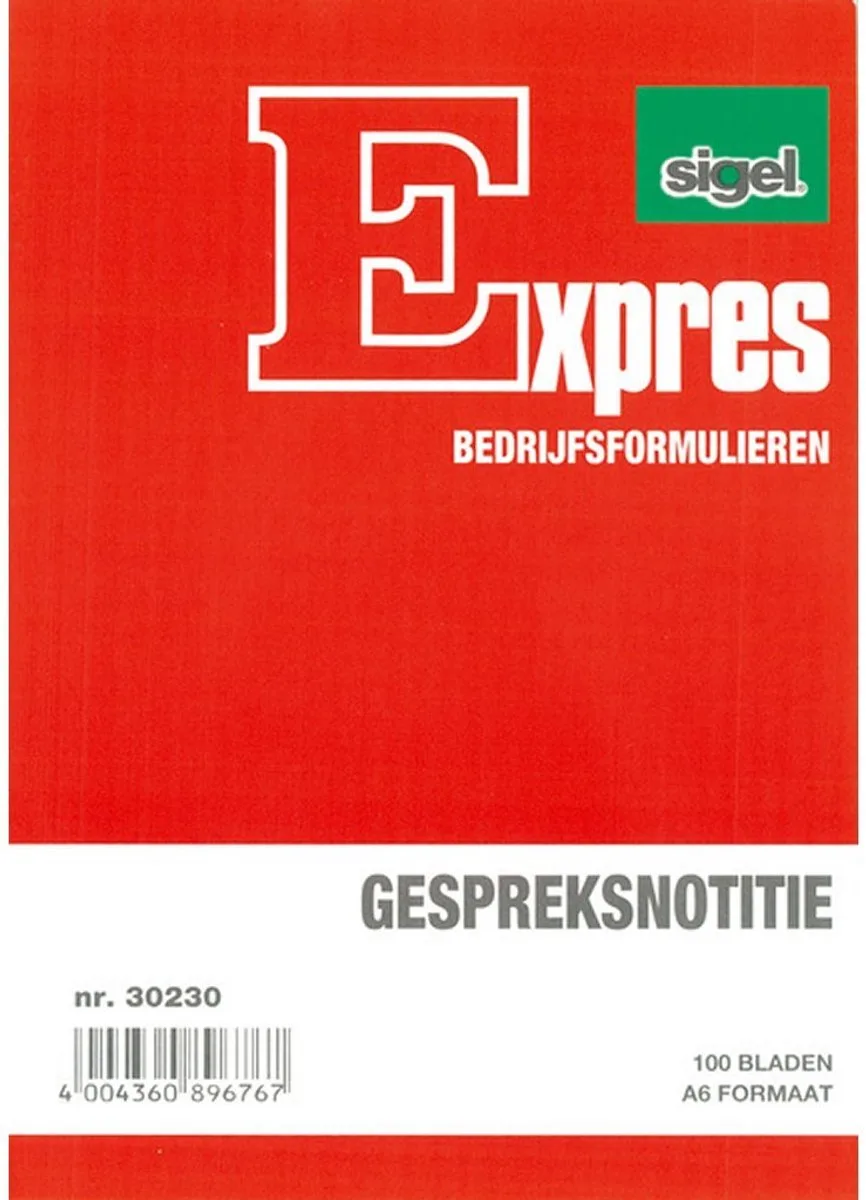 gespreksnotitieblok Expres A6 100 blad från Sigel i Gul – produktbild