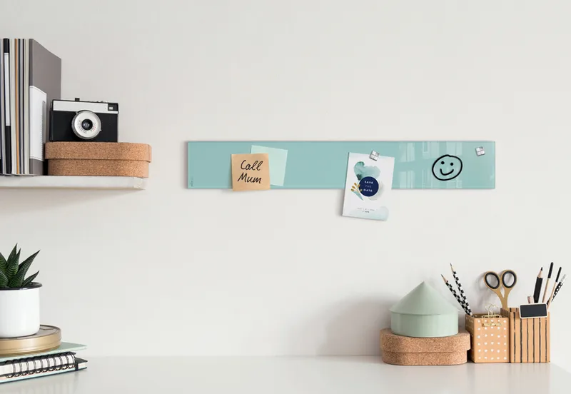 Glas-Magnettafel Artverum, aquamarin, (B)120 mm von Sigel – Produktfoto