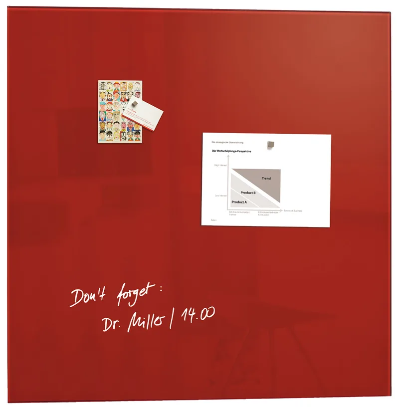 Glas-Magnettafel , artverum, , (B)1.000 x (H)1.000 mm by Sigel – product photo