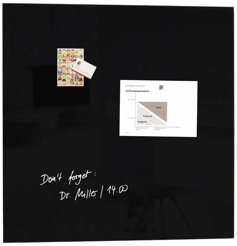 Glas-Magnettafel , artverum, , (B)1.000 x (H)1.000 mm von Sigel – Produktfoto