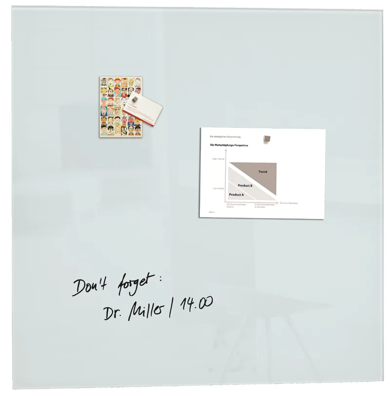 Glas-Magnettafel , artverum, , (B)1.000 x (H)1.000 mm von Sigel – Produktfoto