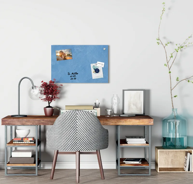 Glas-Magnettafel artverum Blue Structure, (B)600 mm von Sigel – Produktfoto