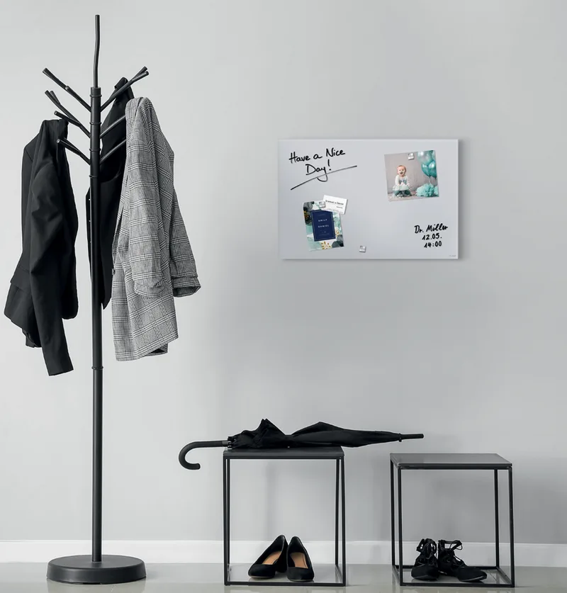 Glas-Magnettafel artverum, hellgrau, (B)600 mm von Sigel – Produktfoto
