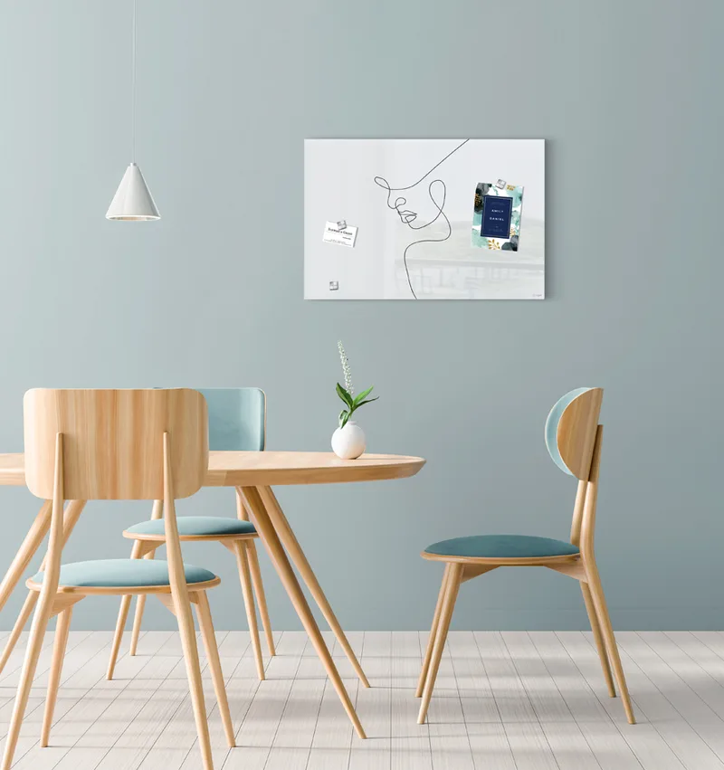 Glas-Magnettafel artverum Line Art, (B)600 x (H)400 mm von Sigel – Produktfoto