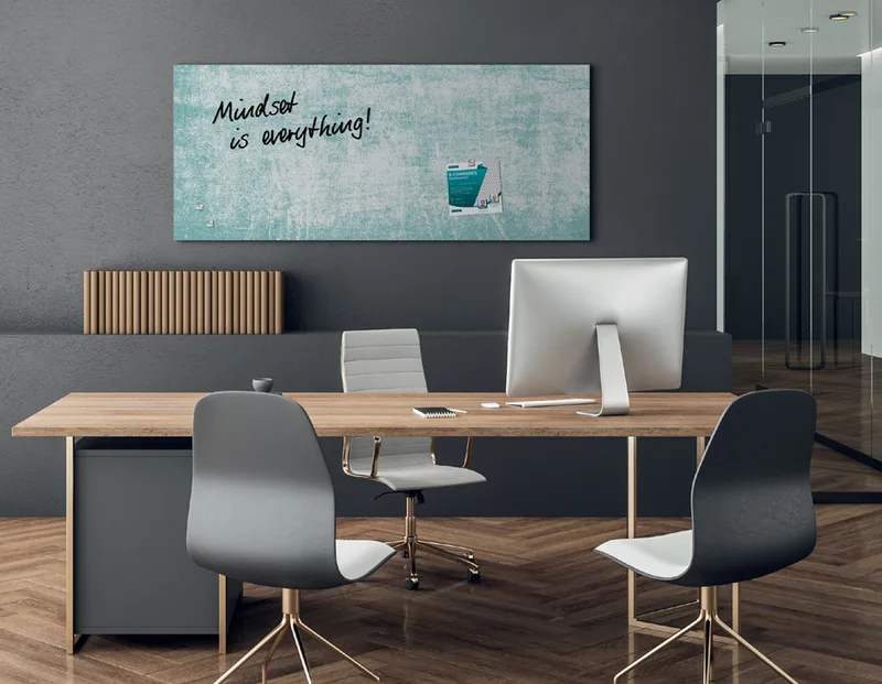 Glas-Magnettafel artverum Turquoise Wall, (B)1.300 mm von Sigel – Produktfoto