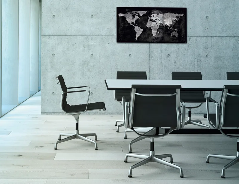 Glas-Magnettafel Artverum , World Map, , 910 x 460 mm von Sigel – Produktfoto