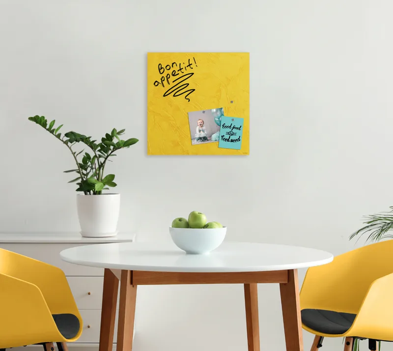 Glas-Magnettafel artverum Yellow Structure, (B)600 mm von Sigel – Produktfoto