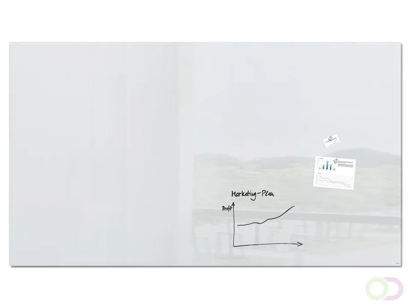 Glasmagneetbord XL Sigel Artverum 2400x1200x18mm super wit van Sigel – productfoto