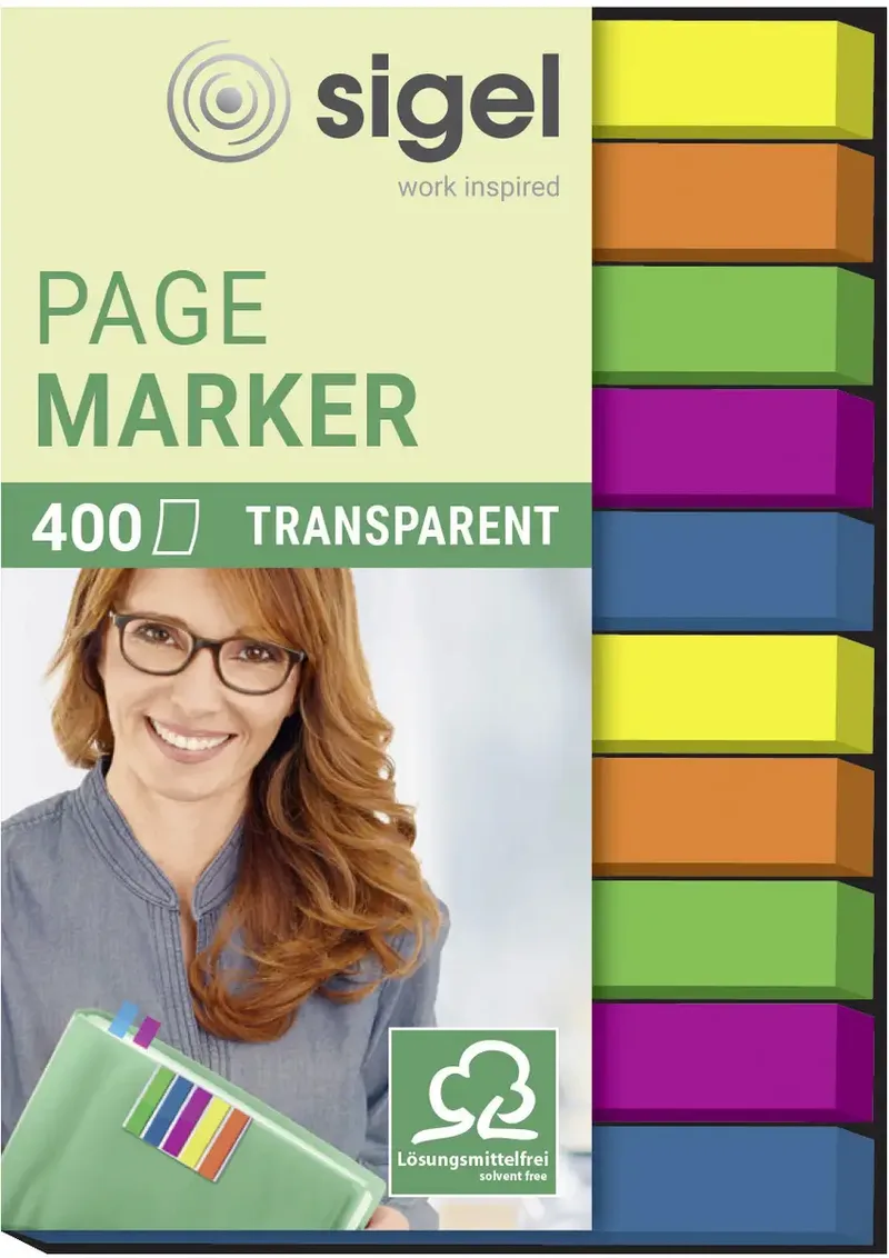 Haftmarker HN617 Grün, Blau, Violett, Gelb, Orange by Sigel – product photo