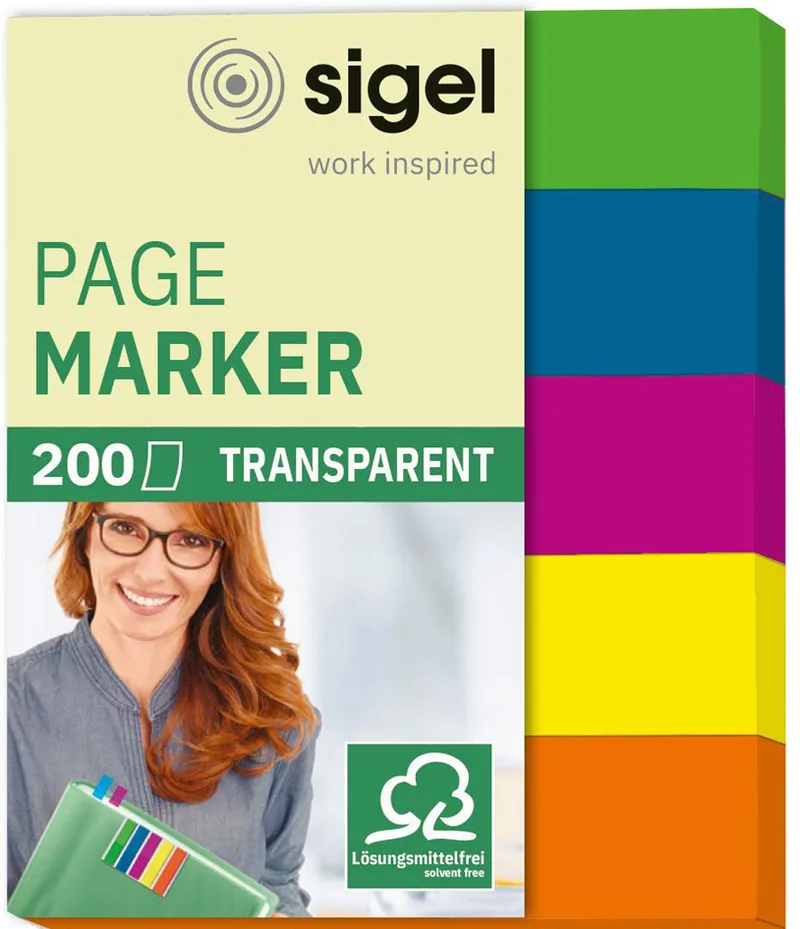 Haftmarker mini, 50 x 12 mm, 200 Blatt von Sigel – Produktfoto