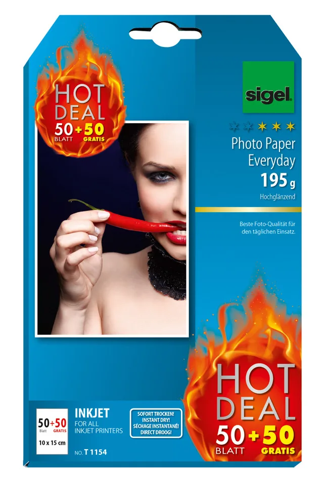 InkJet-Everyday-Foto-Papier , HOT DEAL, , 10 x 15 cm von Sigel – Produktfoto