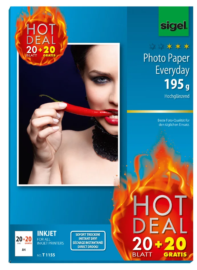 InkJet-Everyday-Foto-Papier , HOT DEAL, , DIN A4 von Sigel – Produktfoto