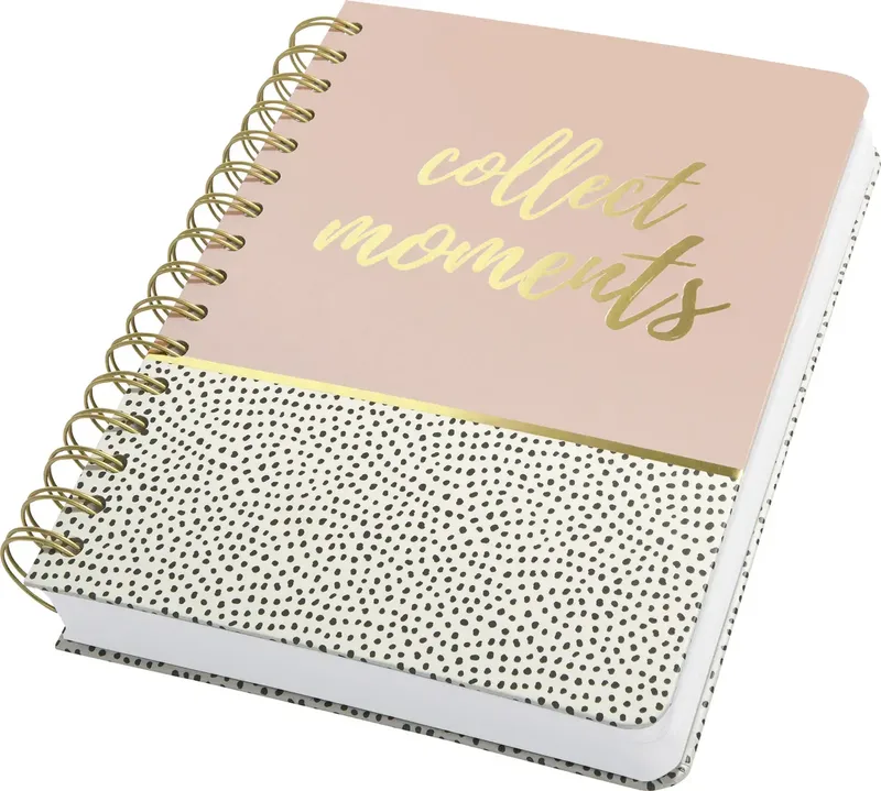 Jolie® sweet dots JN601 Spiral-Notizbuch Punktraster Weiß, Schwarz, Rose 120 Blatt DIN A5 van Sigel – productfoto