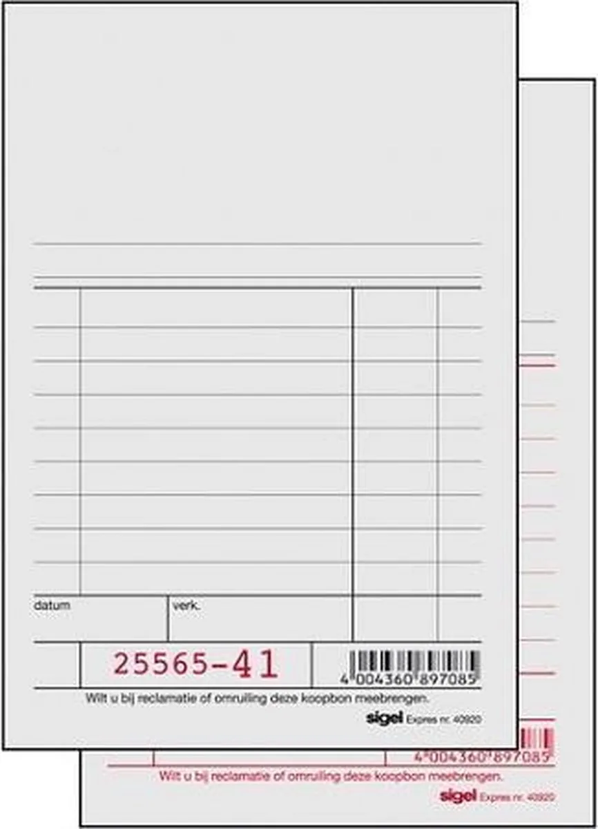 kassablok - Expres - 150x110mm - 100 vel - SI-40925 de Sigel en Gris – photo produit