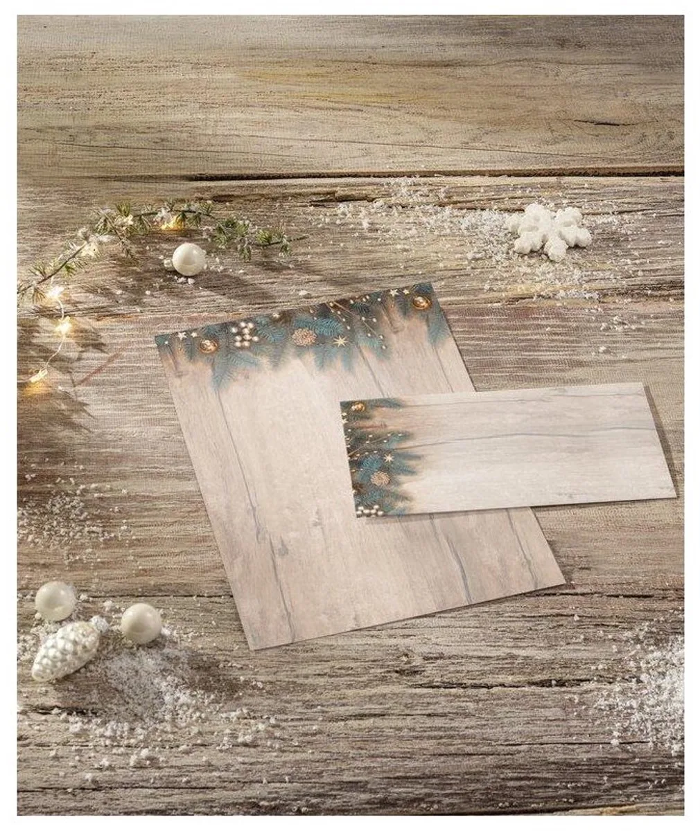 kerst envelop Golden Greens, DIN lang, 25 stuks van Sigel in Bruin – productfoto