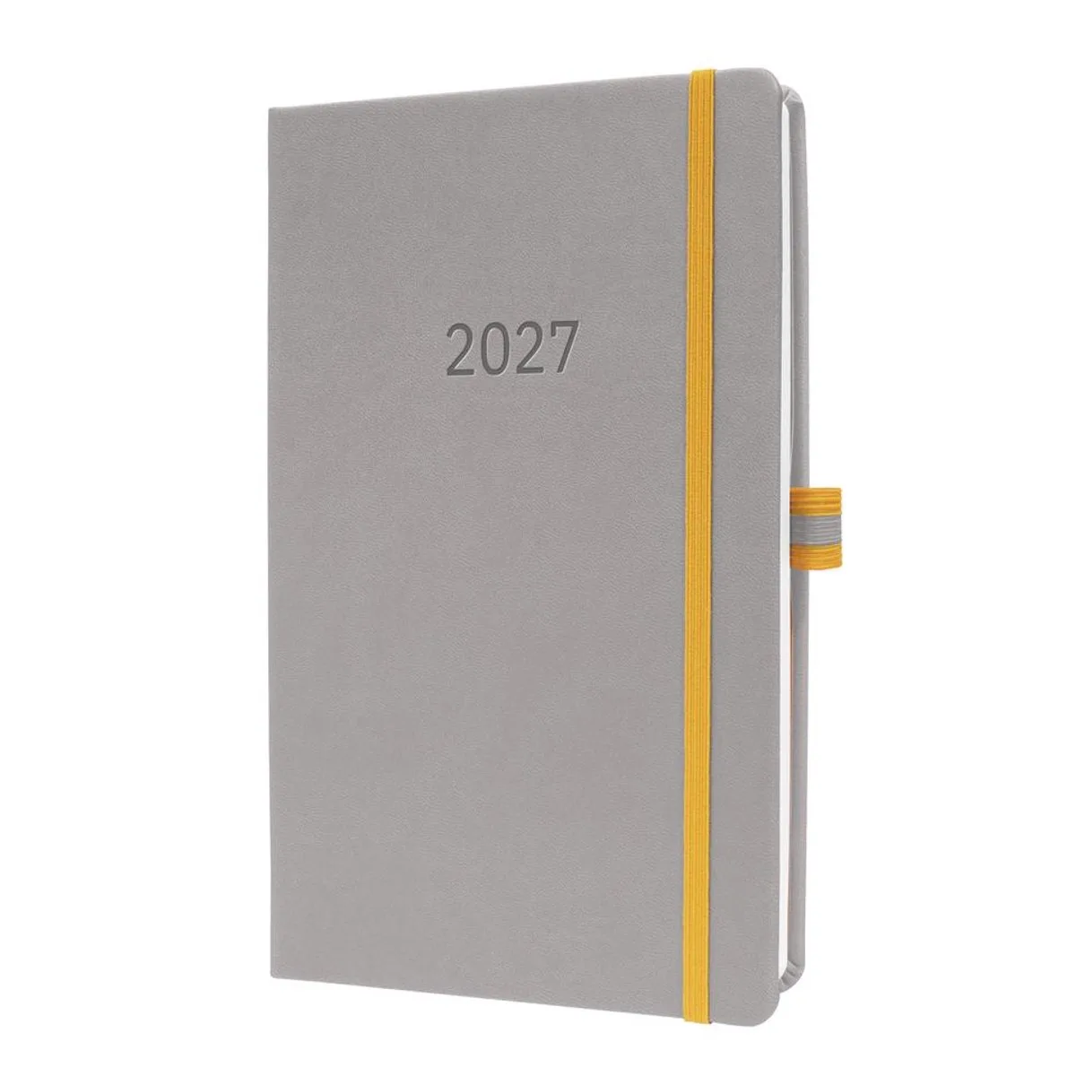 Linescape Weekagenda 2027 - A5 - Hardcover - Verticale Weekindeling - Engelstalig - 176 Pagina's von Sigel in Hellgrau – Produktfoto